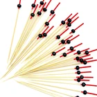 Бесплатная доставка-партия поставщиков одноразовая посуда, 120 мм коктейльный шар бамбуковый выбор фруктовый шпагат, 100упаковка