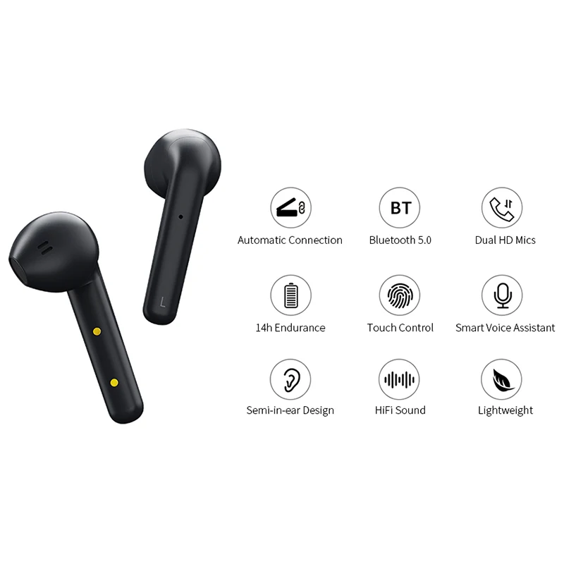 Original REMAX TWS-11 Semi-In-Ear True Wireless Earphone Bluetooth 5.0 Earbud DSP Noise Reduction Headphone Touch Control 300mAh |