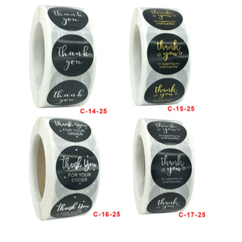 

Pr 1 Inch Round Discolor Thank You for Supporting My Small Business Stickers Seal Labels For Envelope Gift Decor