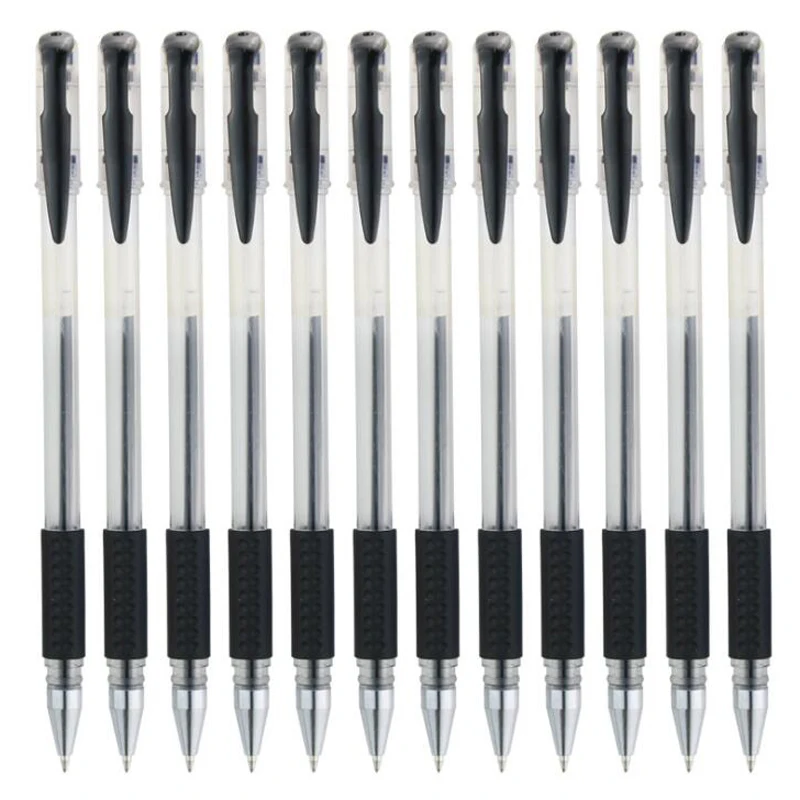 10pc Black 0.5 Precision bullets don't fade for long European Standard Gel Pens