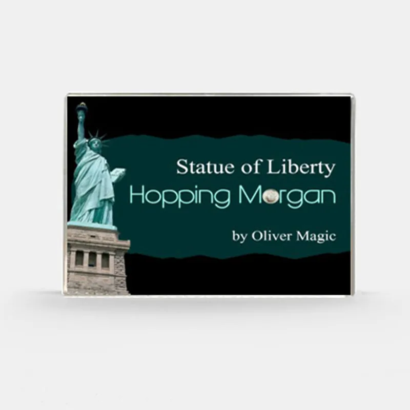 Hopping Morgan(Статуя Свободы) от Оливера Волшебная монета Волшебные трюки прыжки монета Моргана мерцающие иллюзии реквизит карты