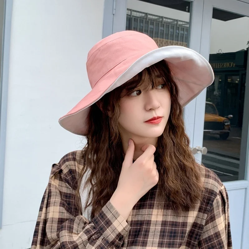 Шляпа GOUTER с широкими полями для женщин двусторонняя Панама в японском стиле