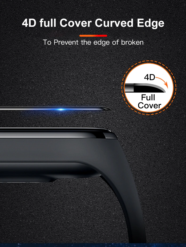 20D Защитная пленка с защитное стекло для xiaomi mi band 4 стекло защита экрана, устойчивая к царапинам пленка mi band 4 полное покрытие, HD mi band 4 пленка
