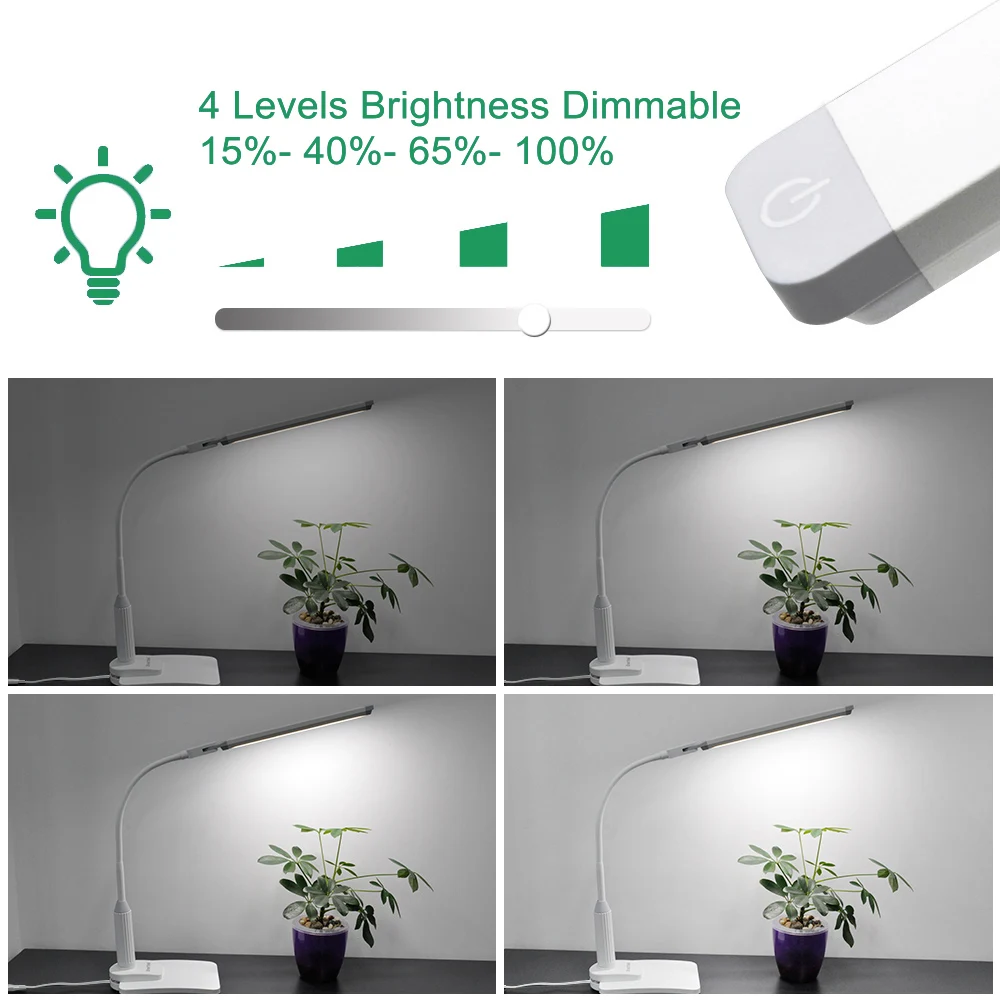 Приглушаемая настольная Светодиодная лампа с сенсорным управлением светильник