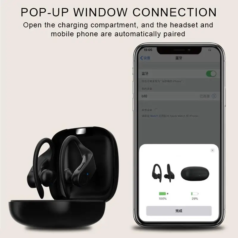 B10 True Bluetooth 5 0 наушники вкладыши TWS с Беспроводной Headphons спортивные Handsfree 3D стерео