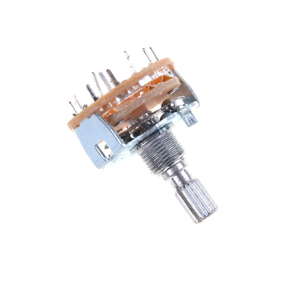 

1PCS Shaft 6mm 3P4T Panel Mount 2Wafers Rotary Switch Band Selector 3Pole 4 Position