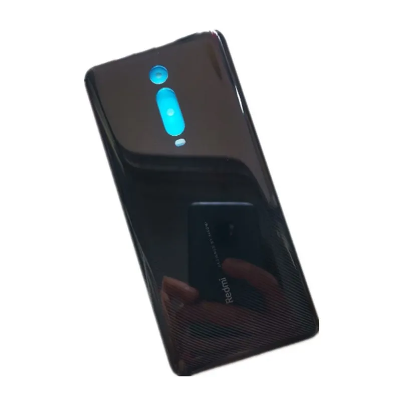 Задняя стеклянная крышка для Xiaomi Redmi K20 Pro крышка батареи задняя дверь корпус чехол для Redmi K20 батарея стекло крышка 9T Замена - Цвет: Black