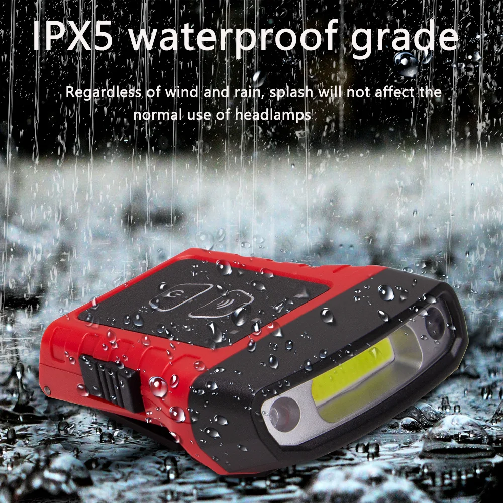 

z30 COB LED Cap Light Finger Sensor Hat Headlight Headlamp Head Flashlight Head Cap Light Clip On Light Night Fishing Head Lamp