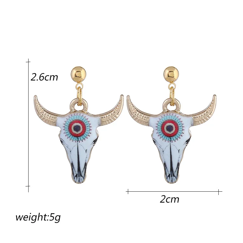 Модные Эффектные серьги в этническом стиле для женщин крупный рогатого скота
