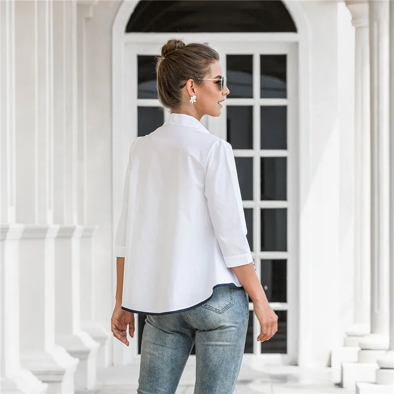 

Women Tops 2019 Blouse Women White Shirts Fashion Korean Casual Blouse Women Plus Size