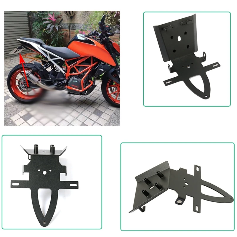 

Motorcycle License Plate Mount Bracket Adjusted Number Plate Holder Registration Plate Holder for KTM DUKE 390