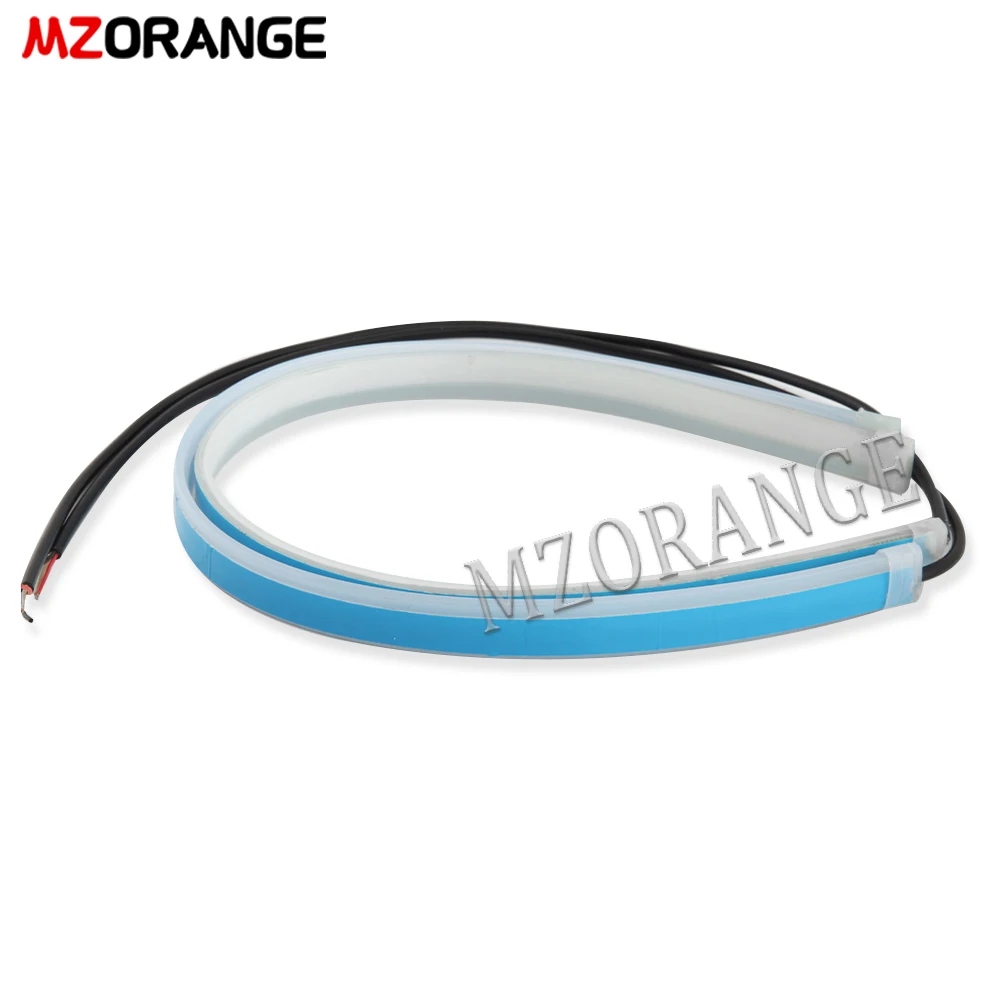 

2x strips Flexible Universal Car LED DRL Daytime Running Light Flow Runs Headlight LED Strip Brake Turn Signal Light Waterproof