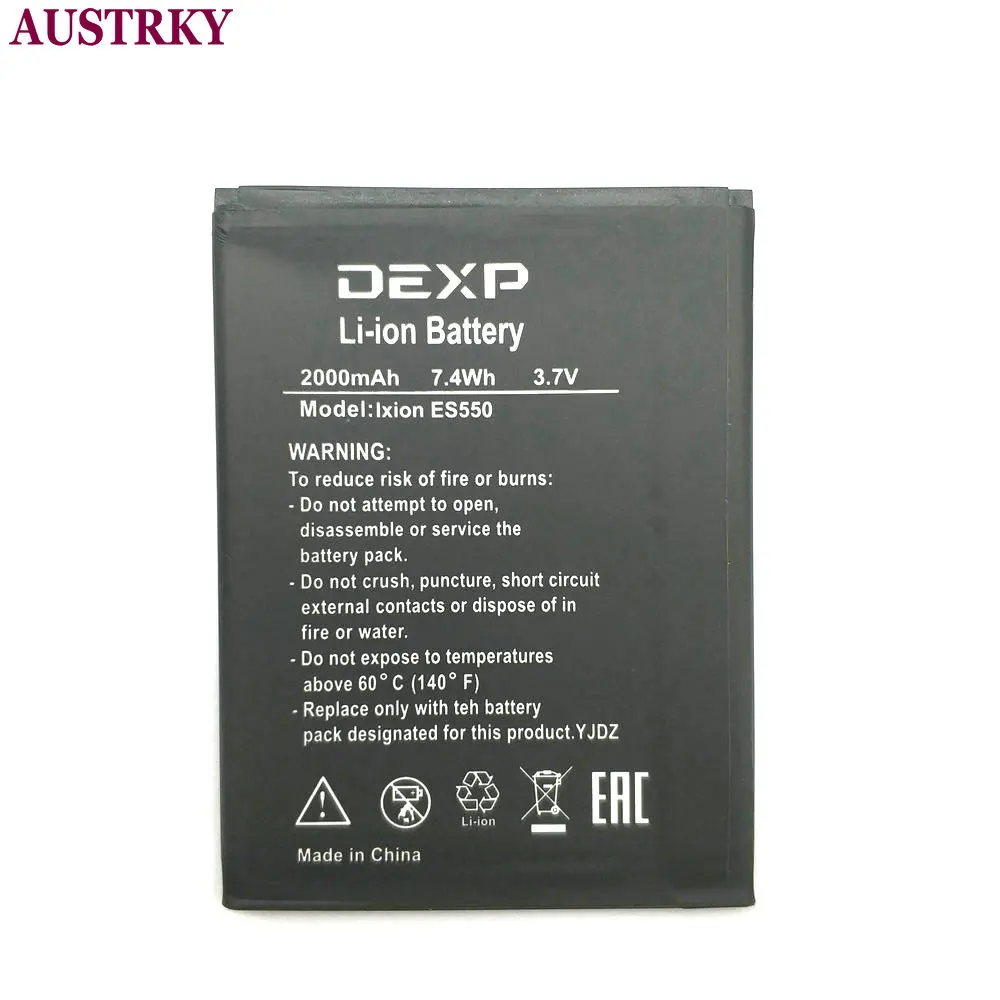 2000 мАч Новый батарея Замена для DEXP IXION ES550 мобильный телефон оригинальный
