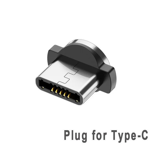 Plug for Type-c Вы первый Usb-c кабель Micro USB Магнитный кабель type C провод для iPhone металлический штекер светодиодный зарядный кабель 1 м/2 м для Android ios - Цвет: Plug for Type-c