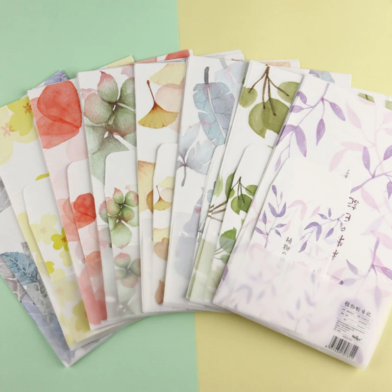 1 упаковка 6 букв с 3 конвертами свежий бумажный конверт для растений A4 бумага