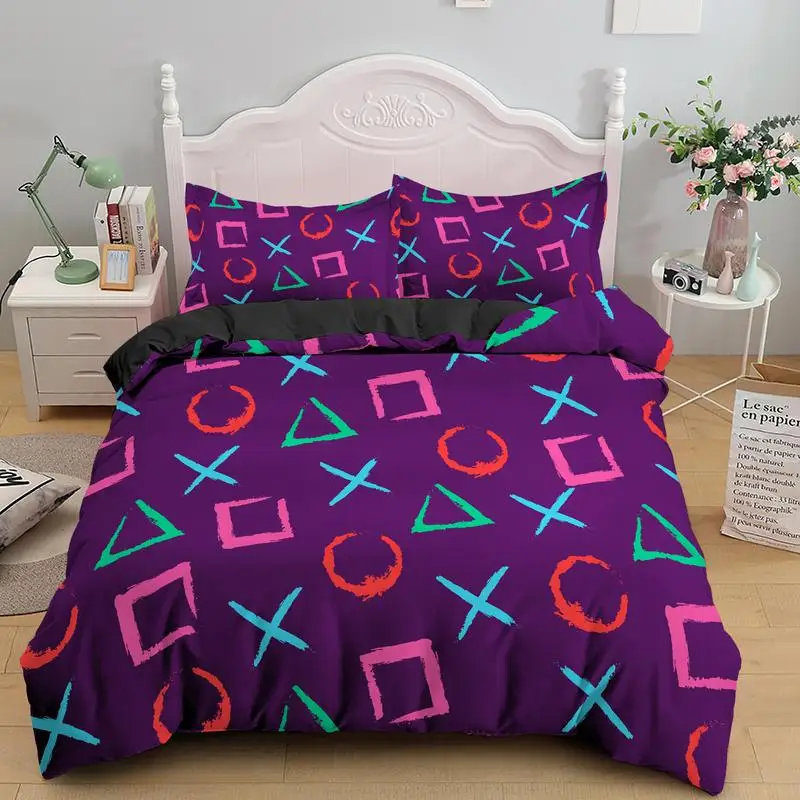 

3D Game Elements Printed Bedding Set US/EU/AU/UK 14 Sizes Luxury for Boys Quilt Cover with Pillowcase