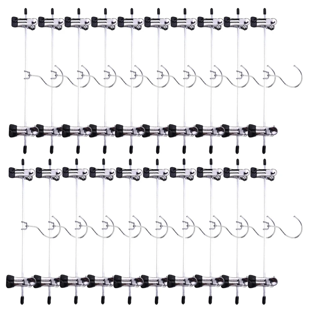 

10pcs Multifunction Stainless Steel Hangers Non-Slip Drying Clothes Hanger with Movable Clips