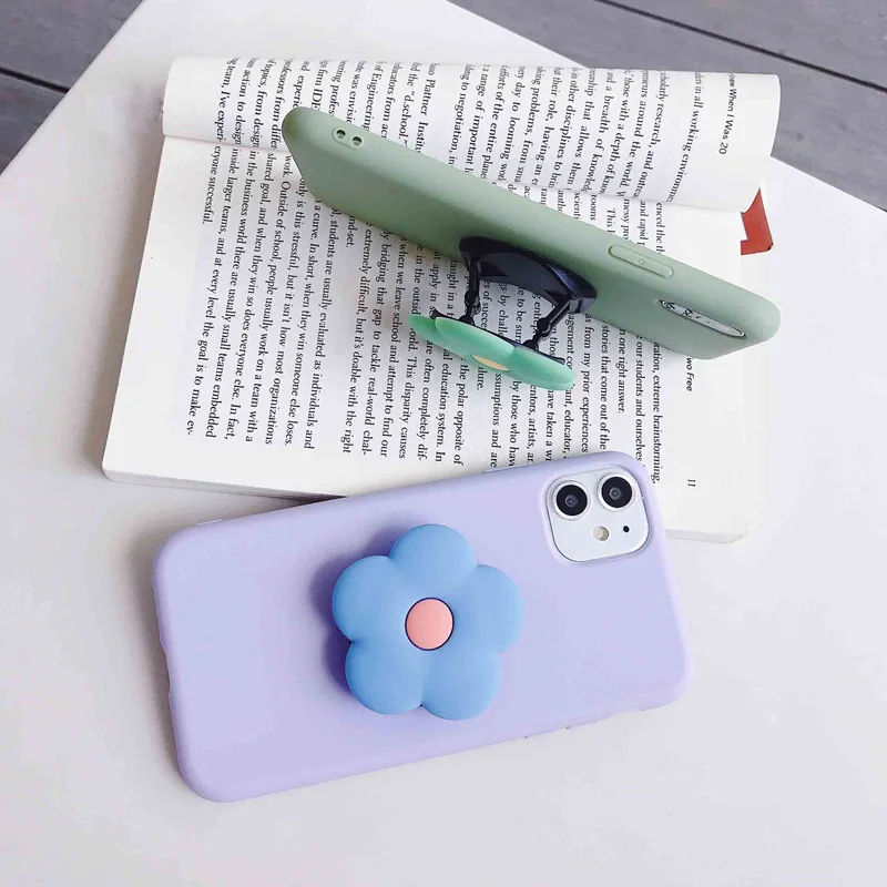 Милый корейский чехол-подставка с цветочным рисунком для Samsung Galaxy S6 Edge S7 S8 S9 Plus S10e