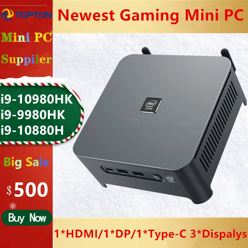 Мини ПК 10 го поколения Intel Core i9 10980HK Xeon W 10885M 2 LAN Windows10 * DDR4 NVMe игровой Настольный DP HDMI