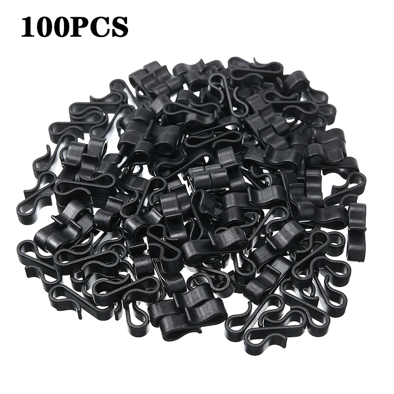 

10/20/50pcs S-Shaped Gutter Clip Heavy Duty Clips New Year Christmas Party Fairy Lights Gutter Hooks Home Tools Part