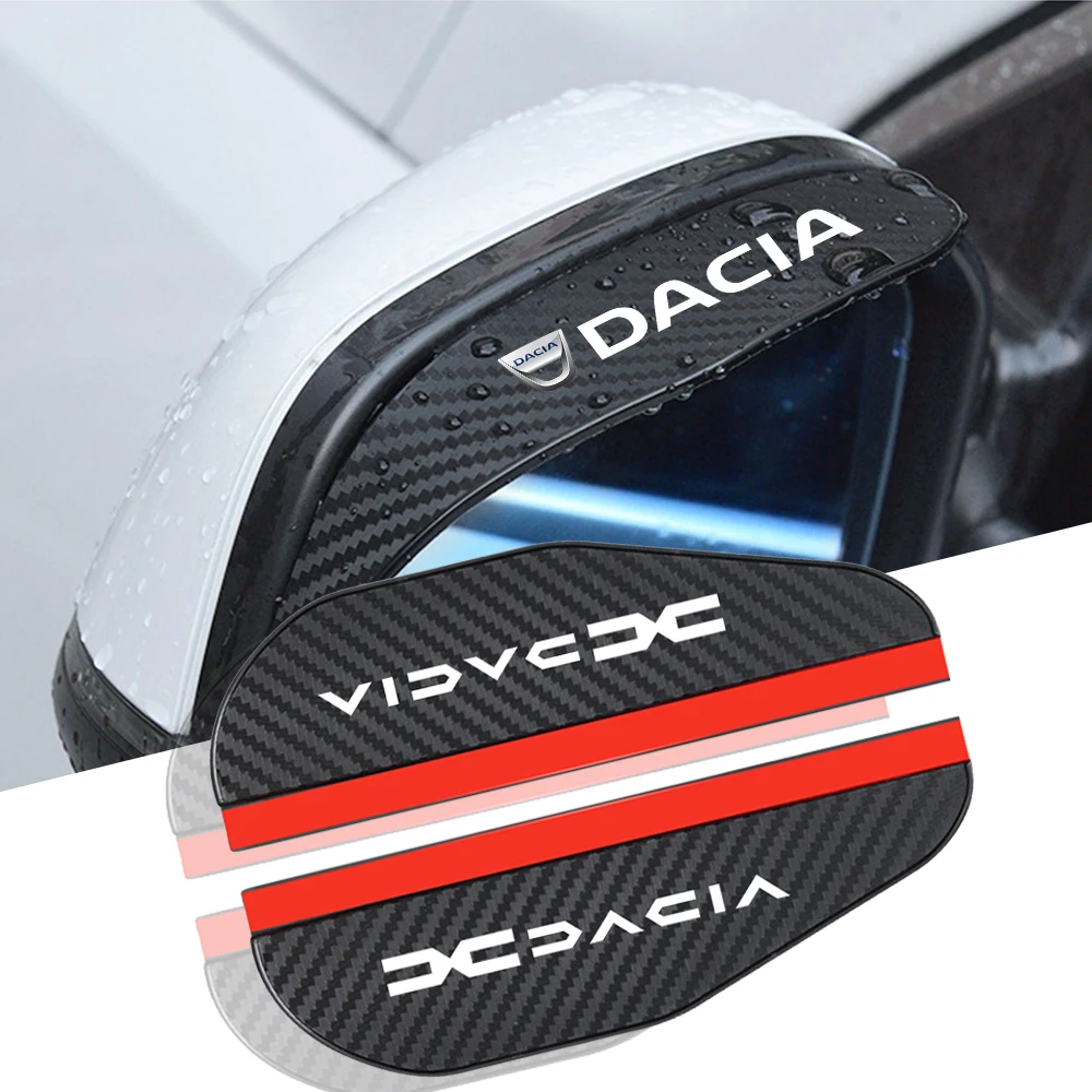 2 шт. Автомобильное зеркало заднего вида из углеродного волокна дождевик для dacia