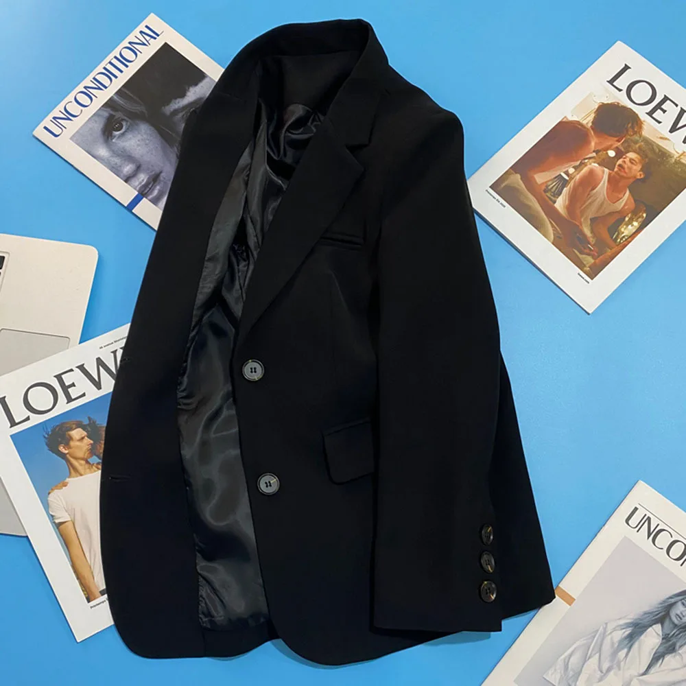 

Spring Autumn New Korean Version Top Quality Slim Short Brown Blazer 2021 Female Korean Fashion Casual Solid Color Suit Jacket