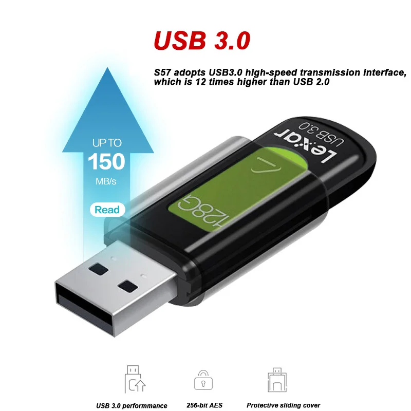 Lexar usb ФЛЕШКА pen drive usb flash drive флешки S57 128 ГБ 150 МБ/с. объемом памяти 32 Гб или 64 ГБ, Pincho USB C 64 ГБ с Тип C для Pad Pendrive 3,0 диск на ключе флешка мини карта памяти флешка 128 гб