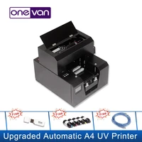 automatic printer a4 uv cylinder for mobile phone case leather glass with detachable printing stand led uv cooling