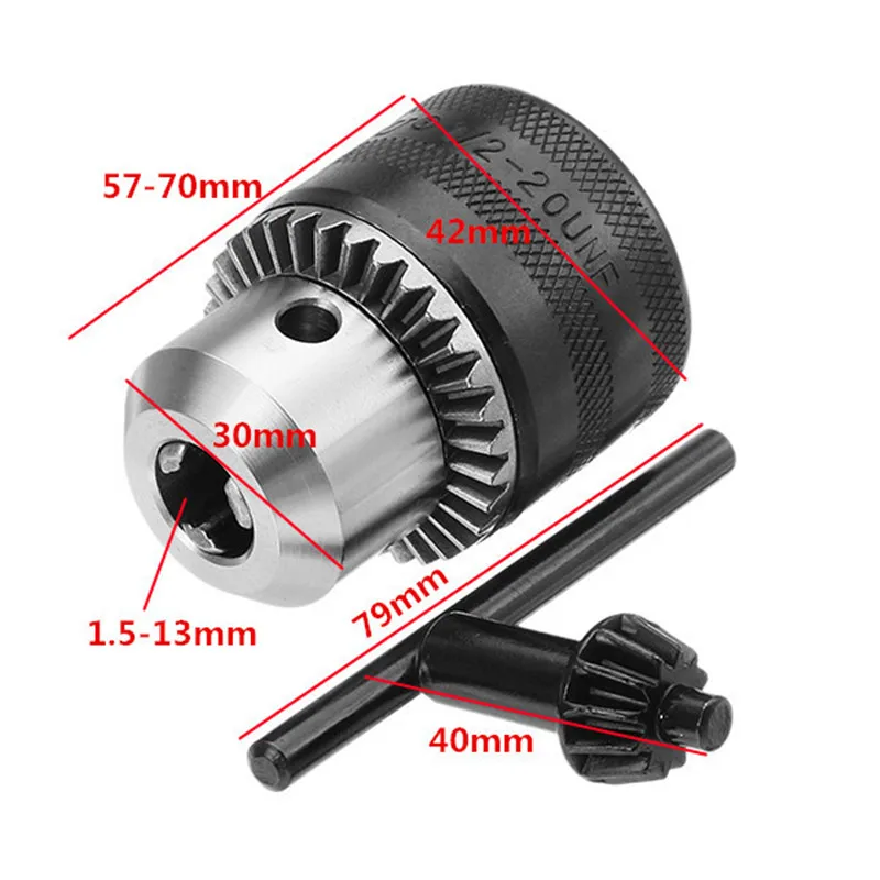 1 шт. 5 13 мм металлический стабильный ключевой сверлильный патрон 1/2 дюйма 20 UNF