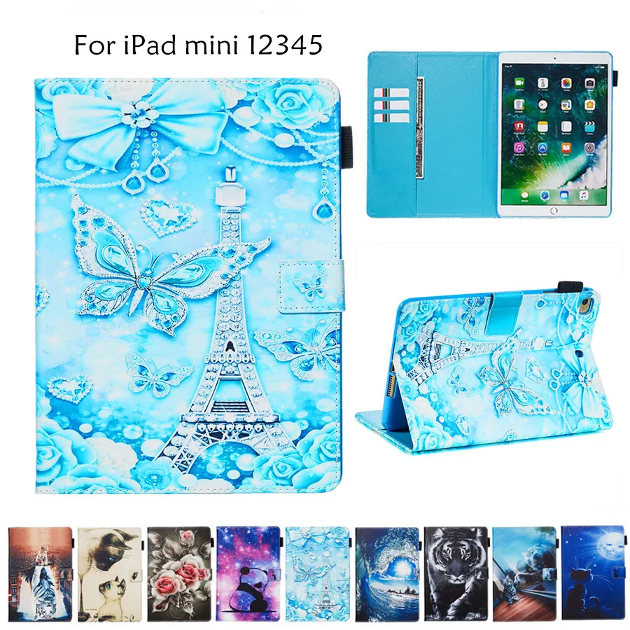 Чехол для iPad mini 5 7 9 дюймов 2019 чехол Funda модель A2133 из искусственной кожи 4