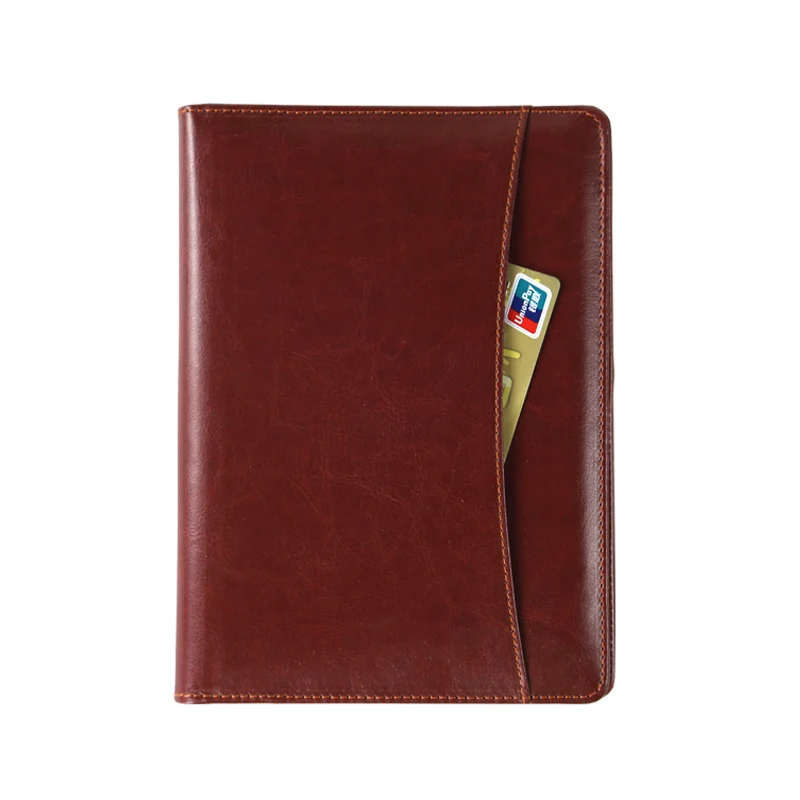 

PU Leather Padfolio A5 Notepad Holder Portable A5 Document Organizer Business Portfolio