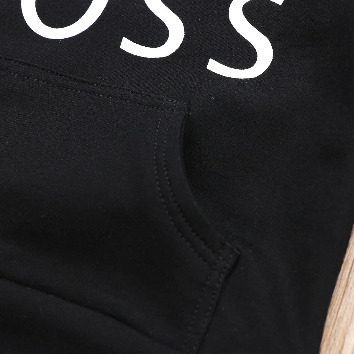 Детский свитшот с капюшоном и надписью Boss | Мать ребенок