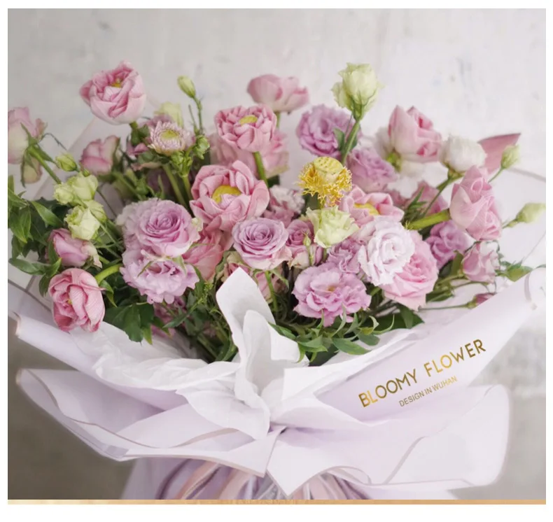 20 шт 60*60 см цветок оберточная бумага водонепроницаемый желе пленка букет