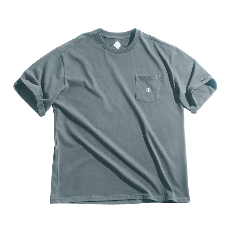 Мужская хлопковая футболка с коротким рукавом в винтажном стиле | одежда