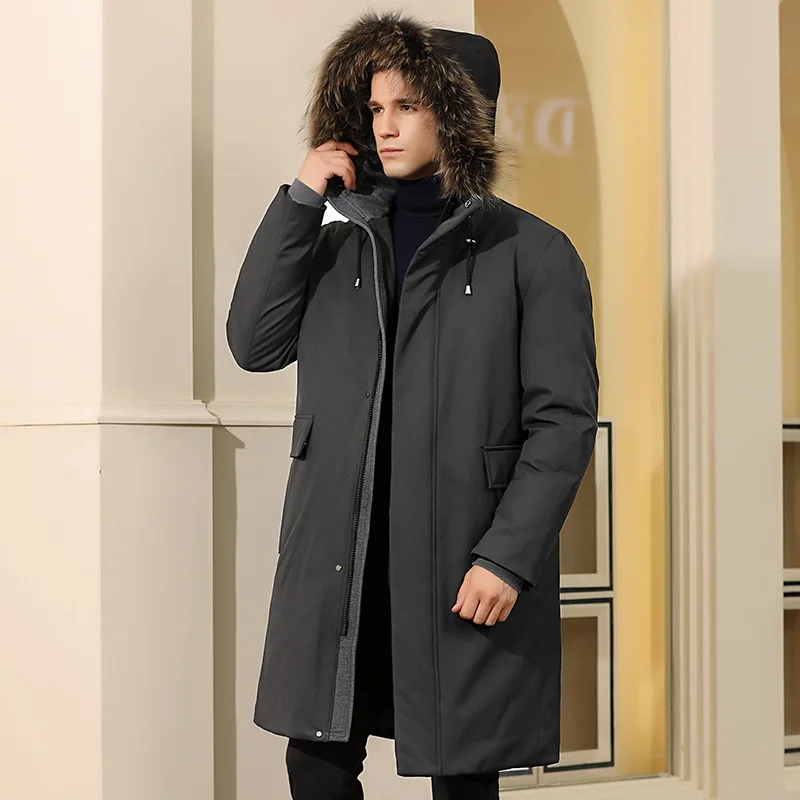 

2020 New Long Real Fur Collar Doudoune Hiver Homme