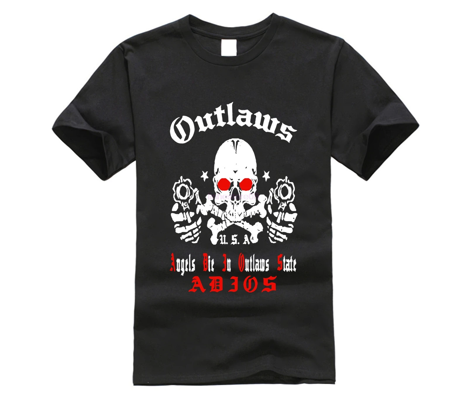 Футболка Adios Outlaws MC черная футболка с принтом ангелов повседневная хлопковая