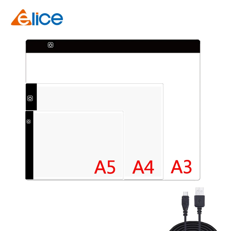 Elice A3 A4 A5 Drawing Tablet Diamond Painting board USB Art Copy Pad Writing  Sketching Wacom Tracing led light pad