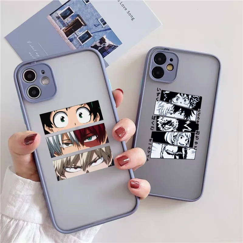 

Phone Cases for IPhone 12 Mini 13 14 11Pro Max X XR XS MAX 6s 7 8 plus SE 2020 Anime My Hero Academia Hard Shockproof Back Cover