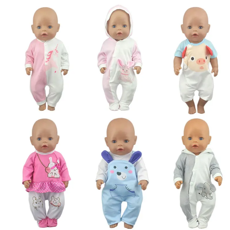 

1pcs Jumpsuit Wear For 17 Inch Born Baby Doll 43cm Reborn Doll Clothes