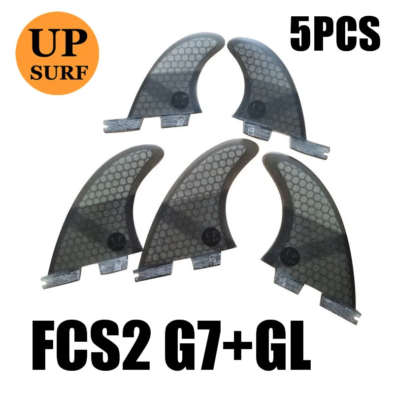 Плавники для серфинга 2 шт. L + GL трехслойные плавники из стекловолокна синие