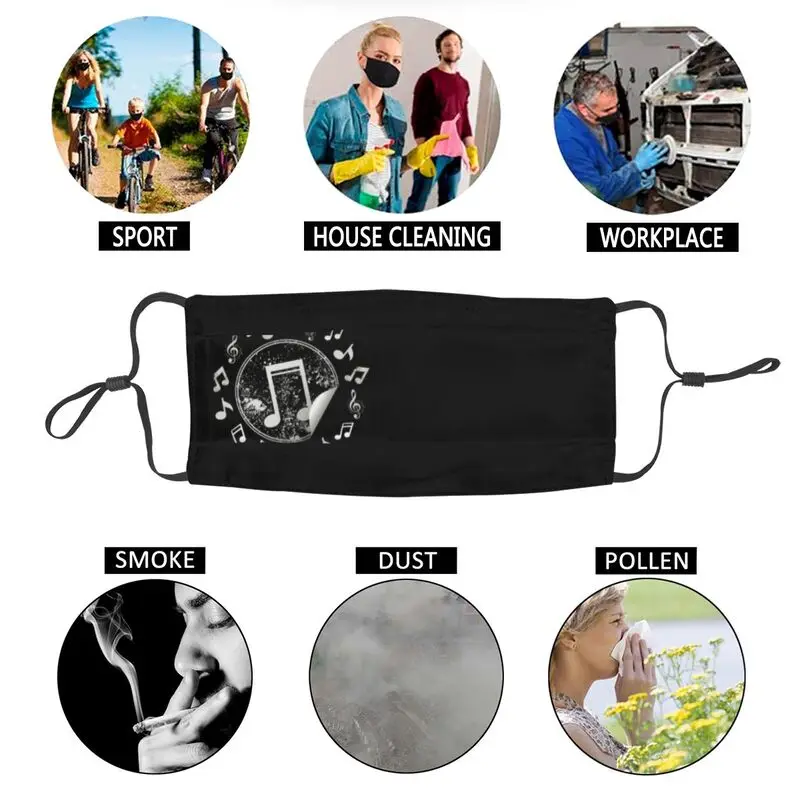

Music Radiating Breathable Mouth Face Mask Unisex Adult Musical Notes Anti Dust Mask Protection Cover Respirator Mouth Muffle