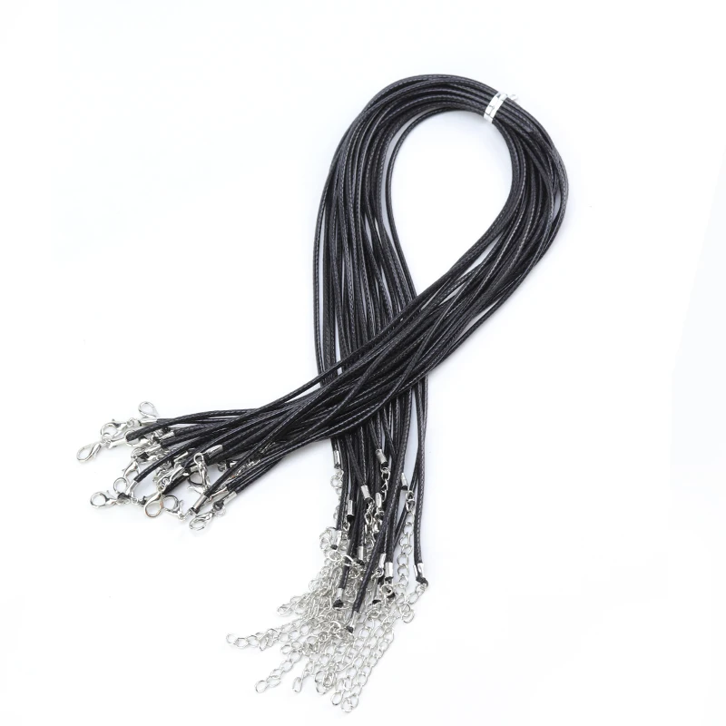 

10pcs\lot Fashion Basic Leather Cord Necklace DIY Rope Nylon Rope For Handmade Necklace Making