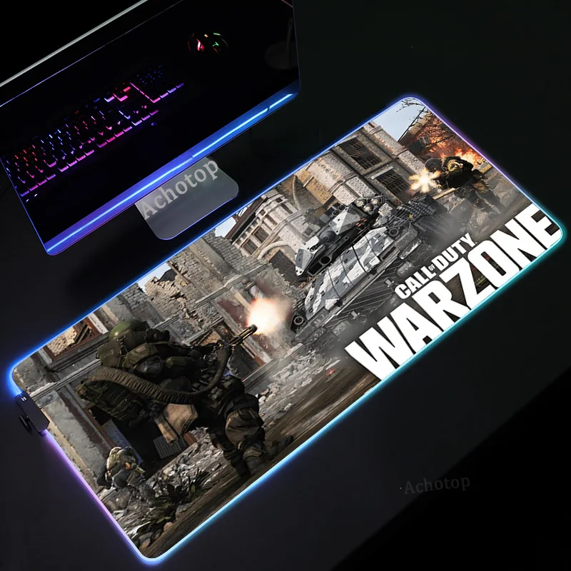 

Коврик для мыши Warzone, с RGB-подсветкой, резиновый, большой