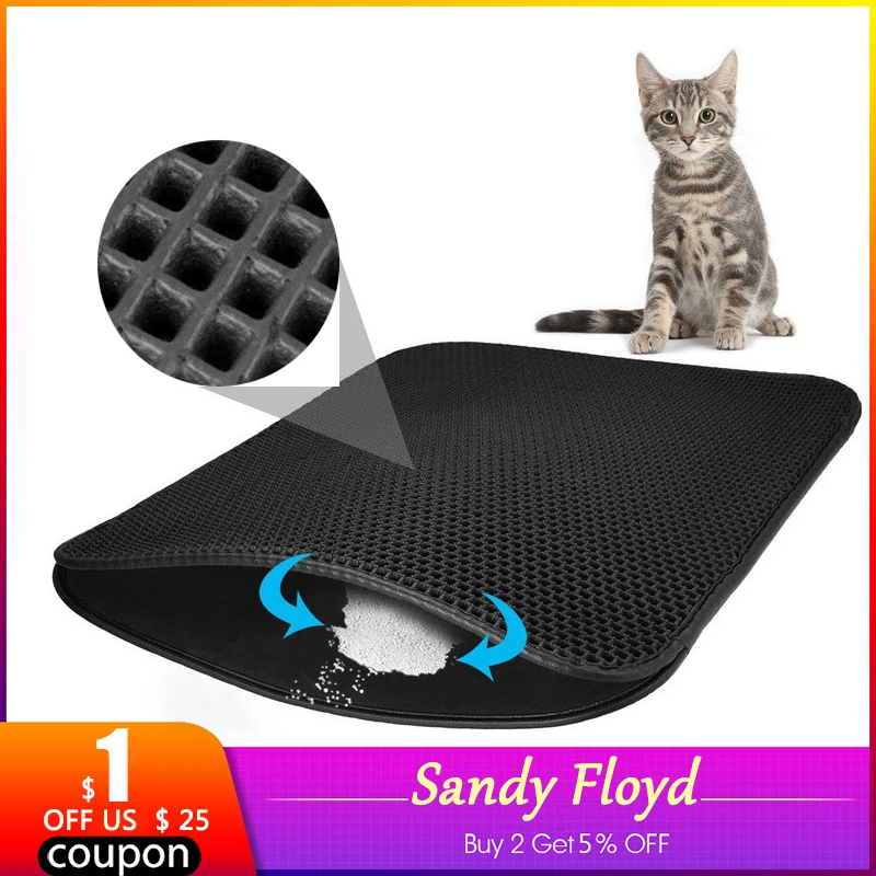 SandyFloyd EVA двухслойный кошачий коврик для мусора складной водонепроницаемый