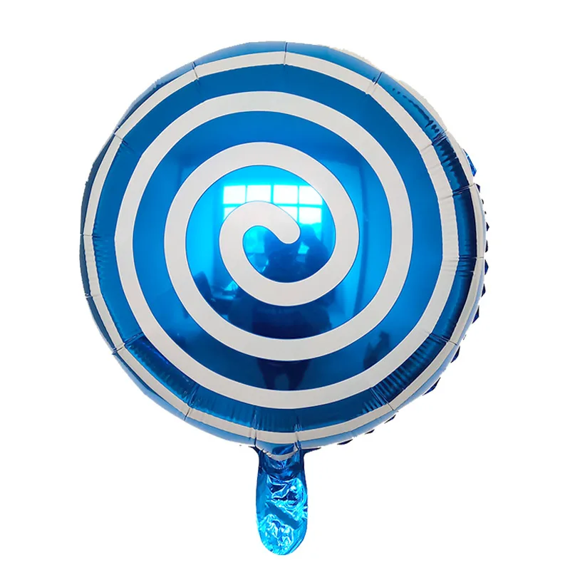 5 шт./лот, яркие фольгированные шары для конфет, 18 дюймов, Круглый леденец, алюминиевые шары для свадьбы, дня рождения, украшения для детской вечеринки - Цвет: Темно-синий