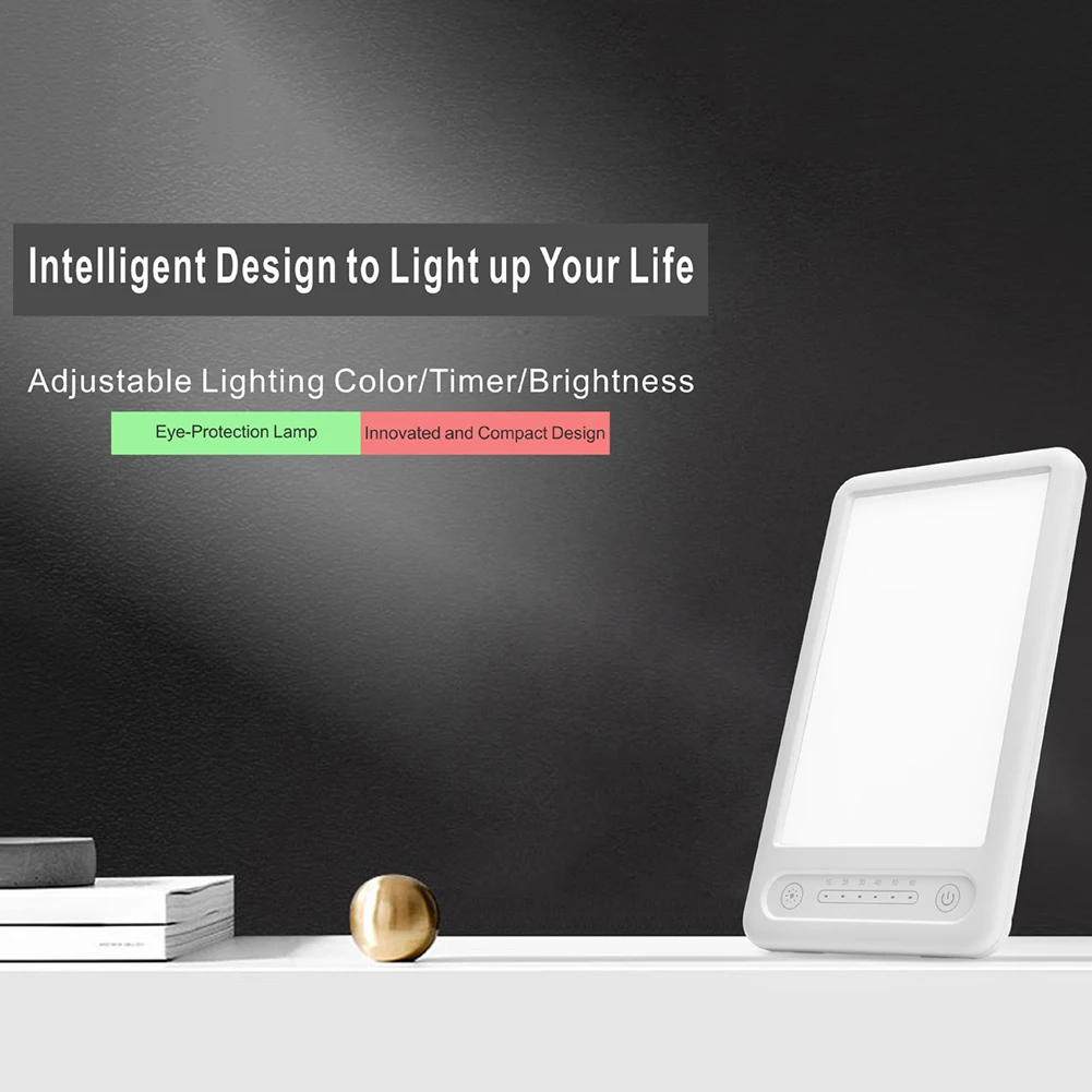 Portable Therapy Lamp Bright Sunlight UV Free 10000 Lux Light with 3 Color Lights Touch Control for Home | Красота и здоровье