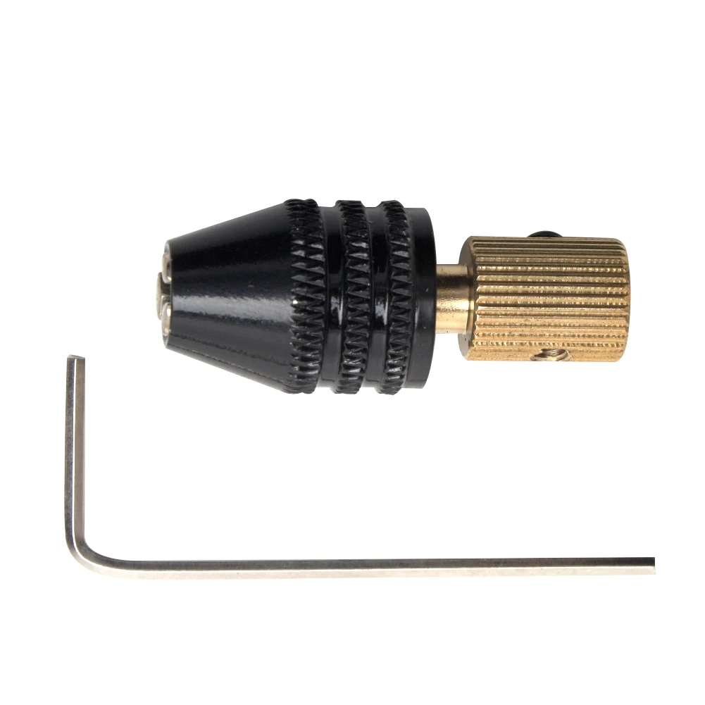 

Three-jaw Head Small Mini Drill Chuck Electric Durable With Wrench Brass Center Shaft Portable Home Tool Clamp 0.3-3.5mm