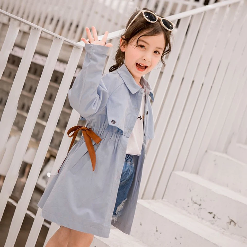 Одежда для девочек 3 цвета Новинка 2019 года весеннее Детское пальто осенние