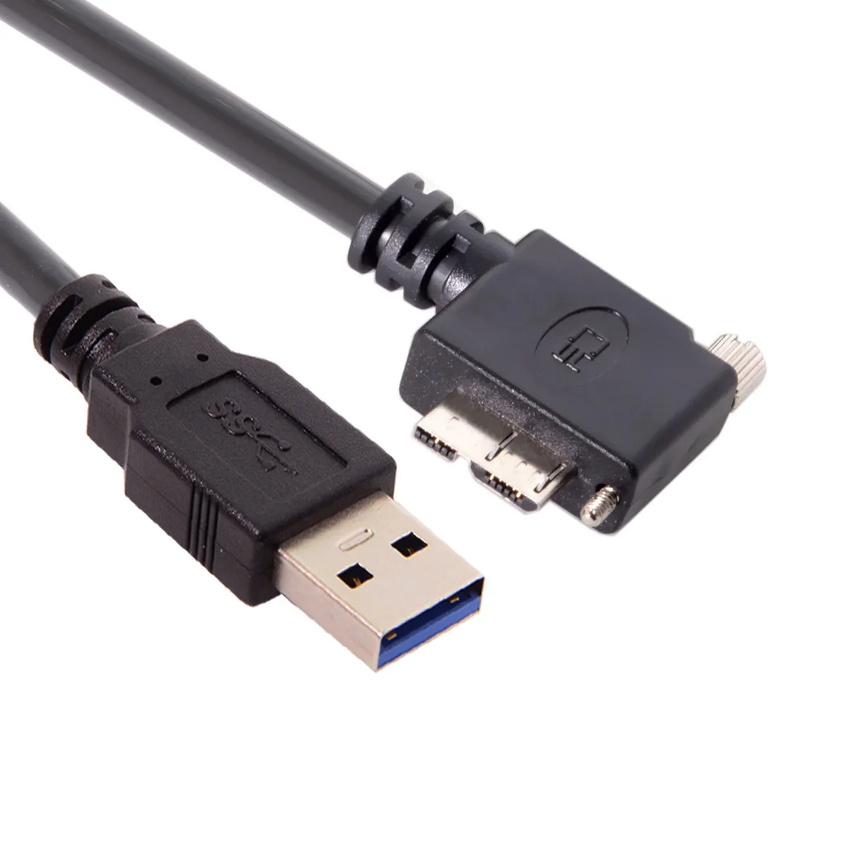 Cablecc 1 2 м 90 градусов прямоугольный Micro USB винт крепление к 3 0 кабелю передачи данных