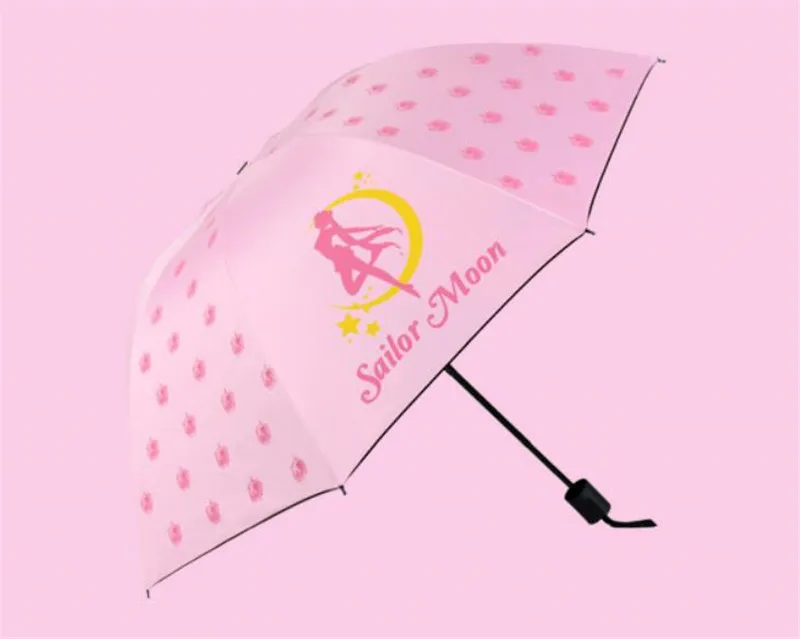 Аниме Сейлор Мун косплей девушки розовый мультфильм складной зонт от солнца